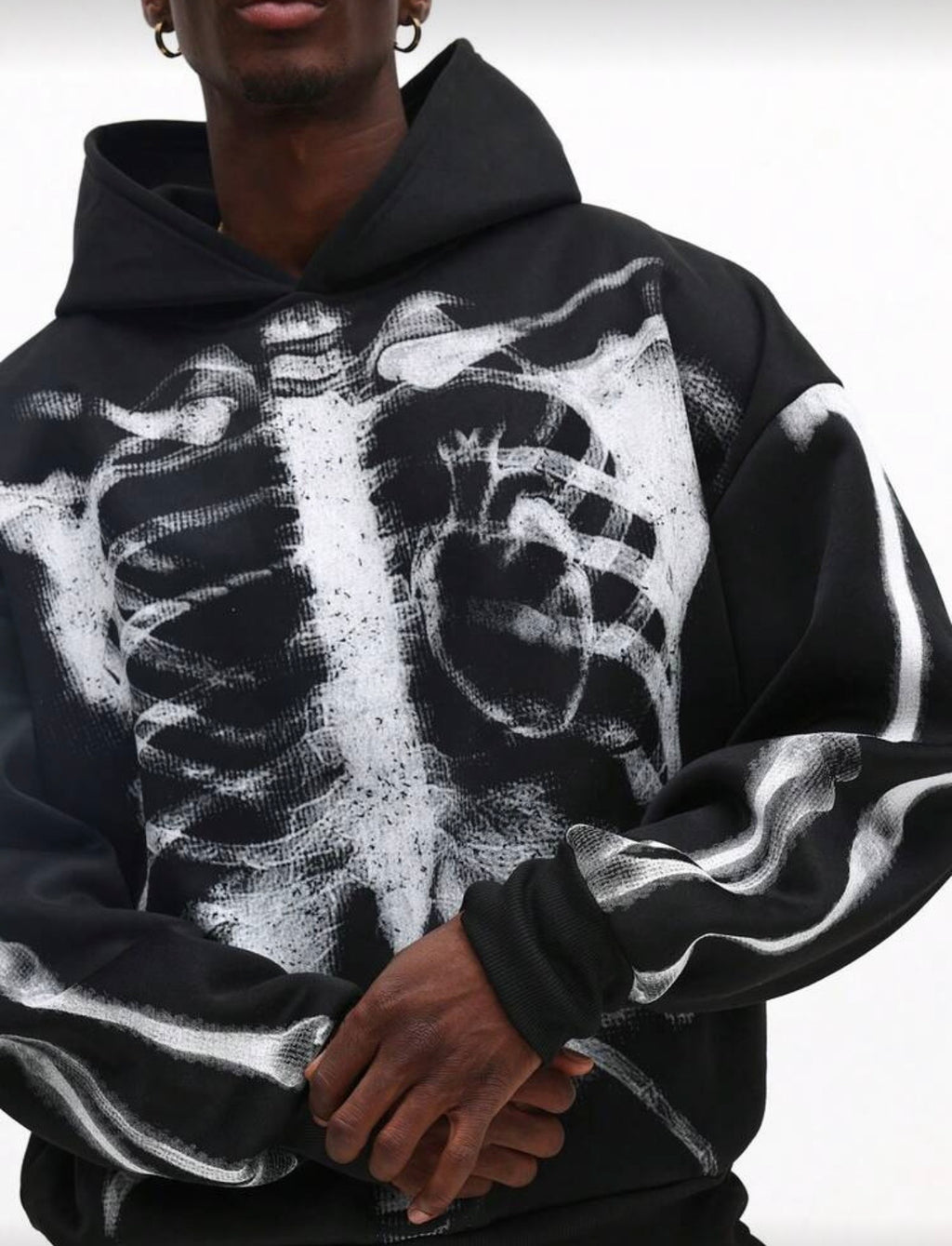 OVERSIZED - SKELETON RIBS HOODIE