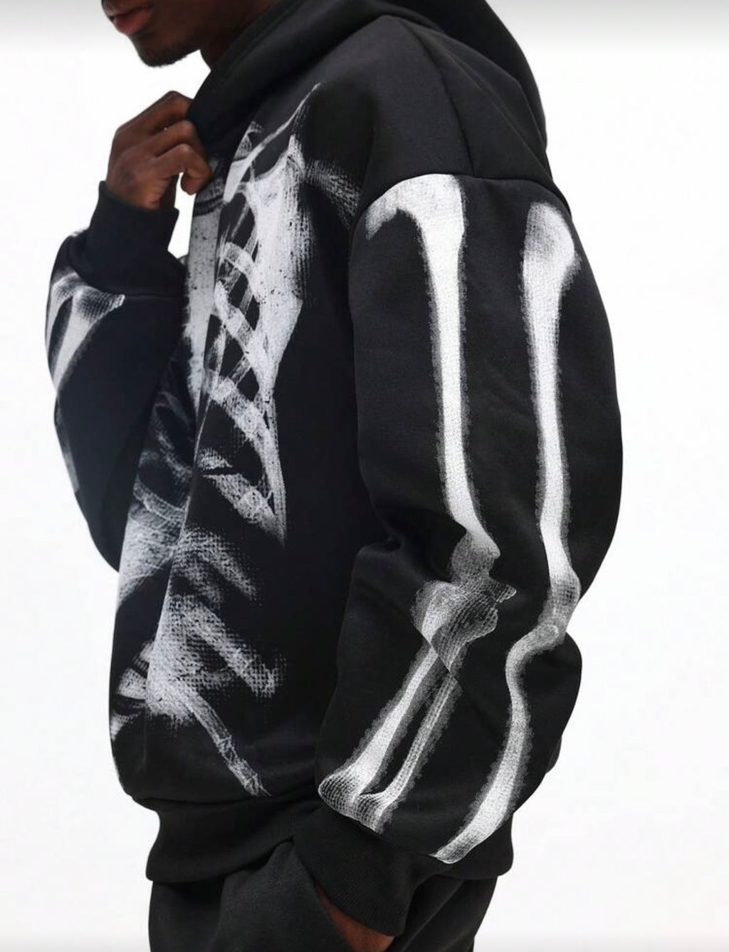 OVERSIZED - SKELETON RIBS HOODIE