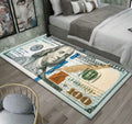 100 DOLLAR BILL RUG
